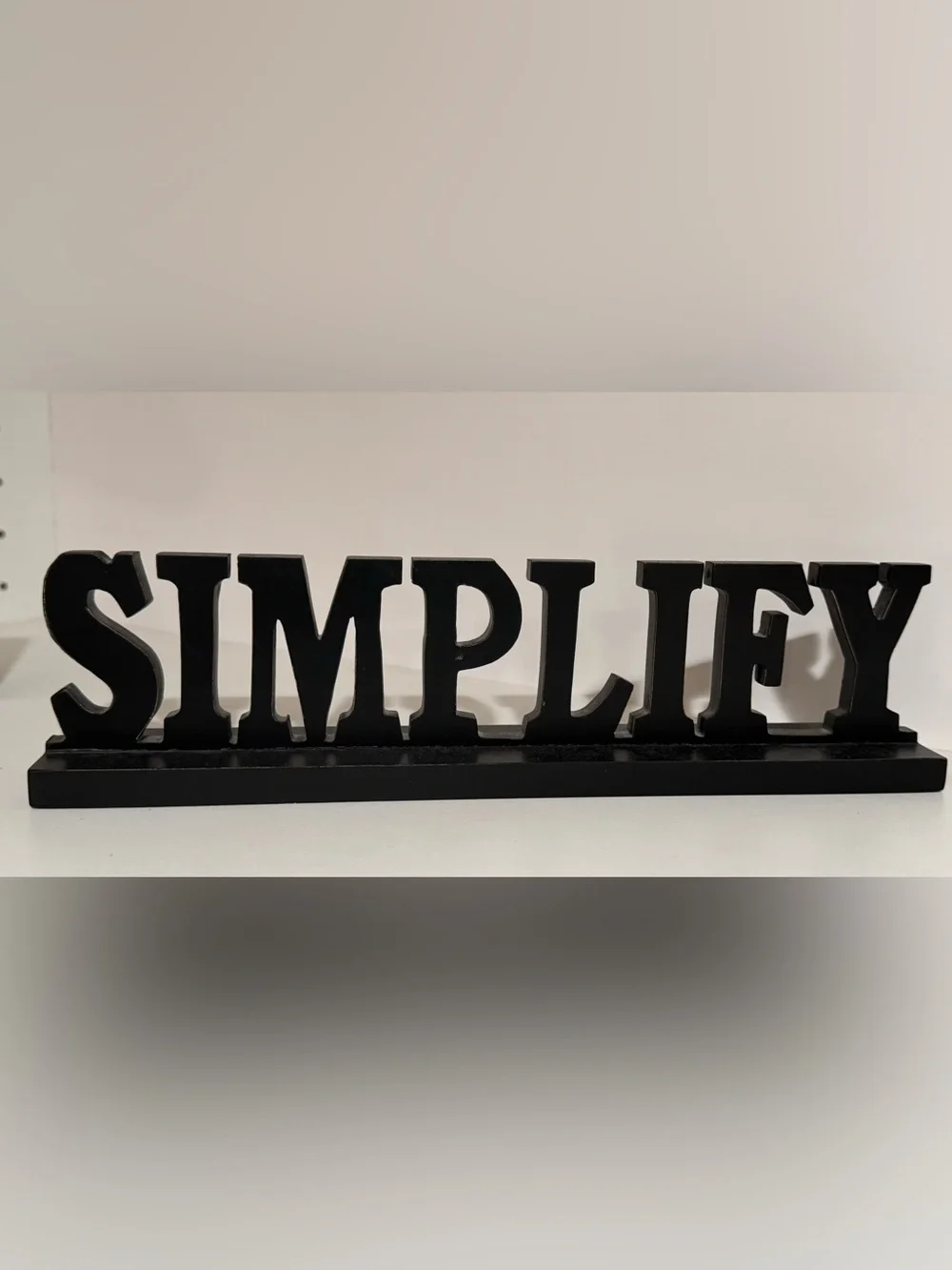 Black 'Relax / Simplify / Laugh / Dream' Decorative Word Signs - Home Wall Decor